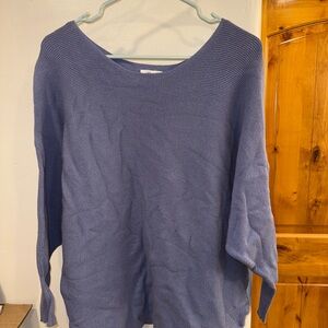 Maurices Women's 1X Blue Cold Shoulder Sweater